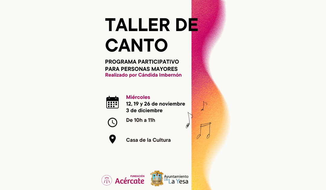 Taller de Canto para Personas Mayores