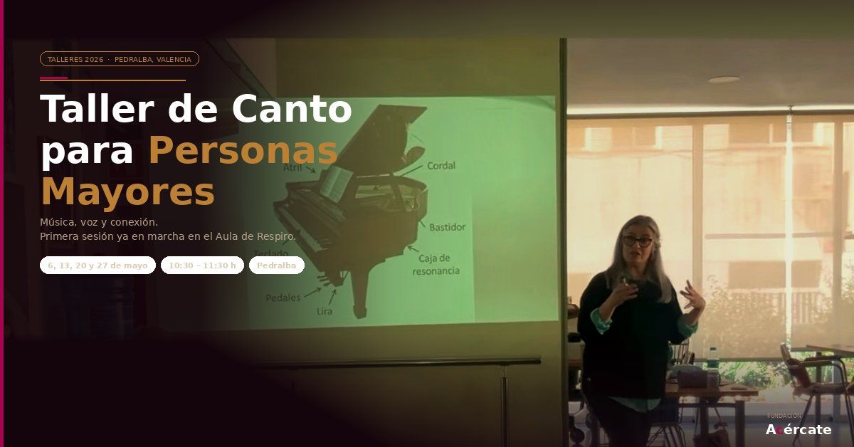 Arrancamos los Talleres de Canto 2026: música y bienestar para personas mayores en Pedralba